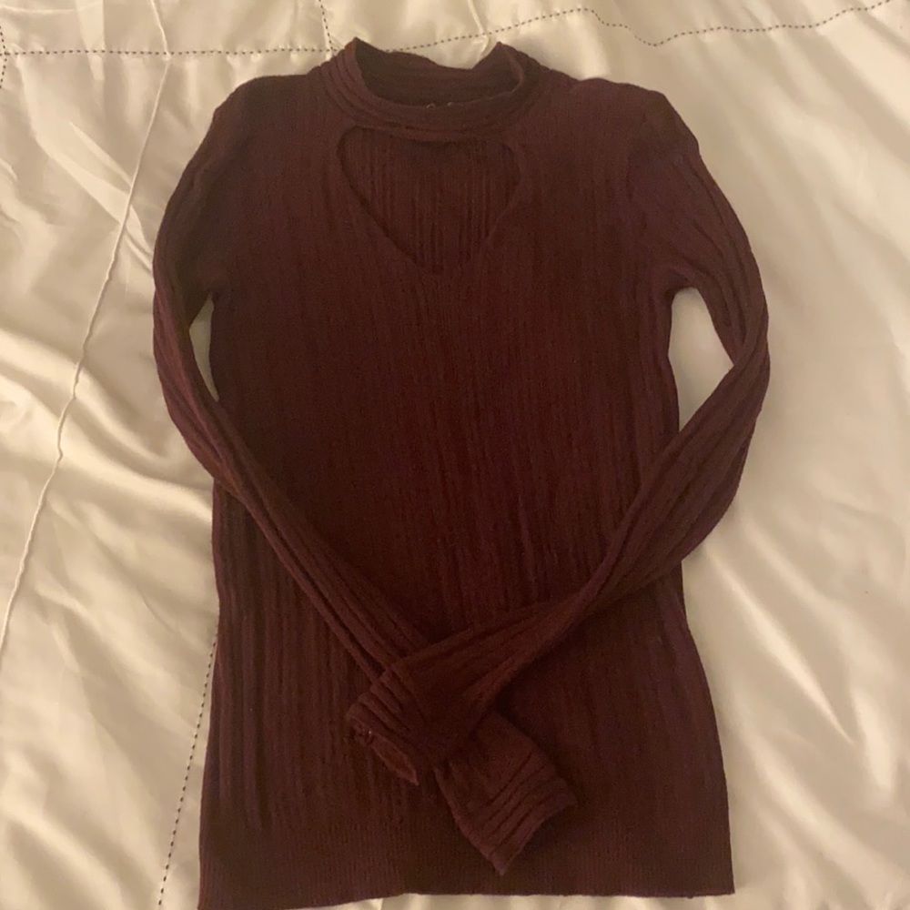 Keyhole neck sweater